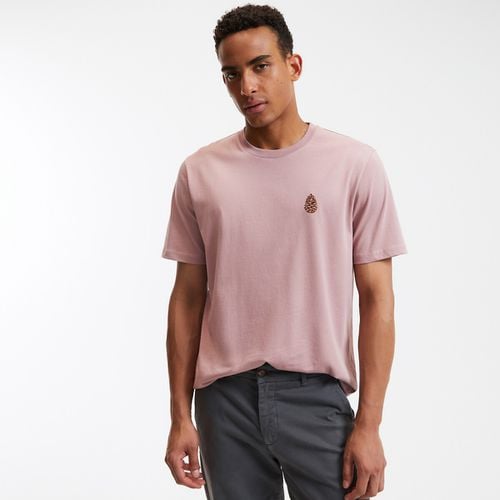 T-shirt Girocollo Con Ricamo Di Pigna Uomo Taglie S - la redoute collections - Modalova