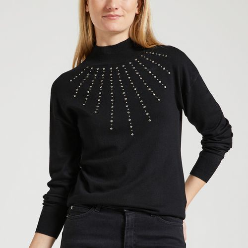 Maglione con strass collo alto - NAF NAF - Modalova