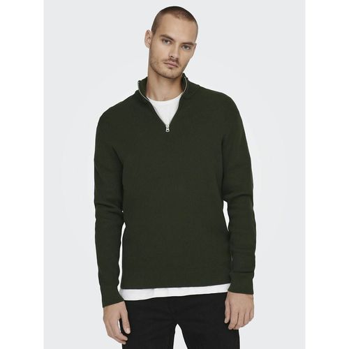 Pull Collo Alto Cerniera Phil Taglie S - only & sons - Modalova