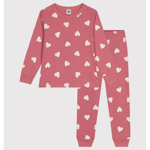 Pigiama 2 pezzi lungo stampa cuori - PETIT BATEAU - Modalova