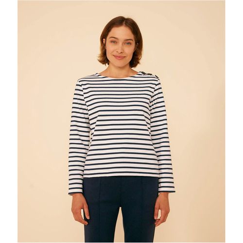 Maglione alla marinara, bottoni alle spalle - PETIT BATEAU - Modalova