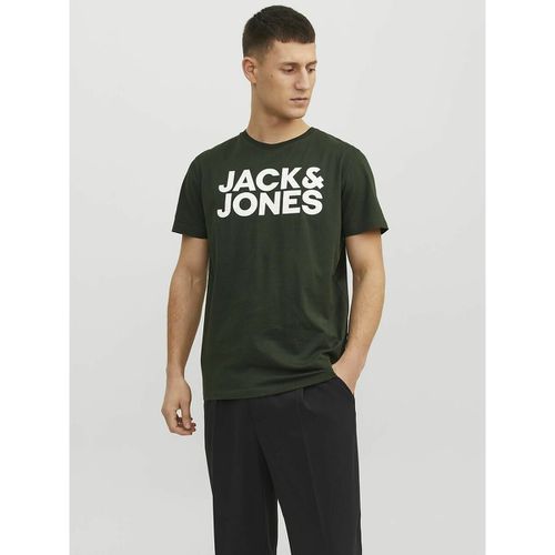 T-shirt Scollo Rotondo Maniche Corte Stampa Davanti Uomo Taglie XS - jack & jones - Modalova