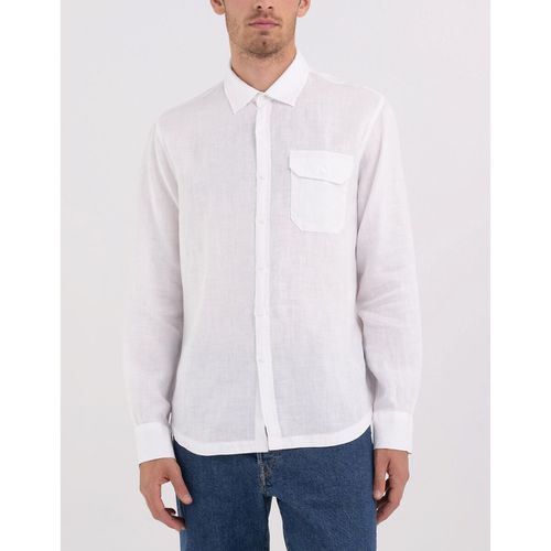 Camicia In Lino Uomo Taglie S - replay - Modalova