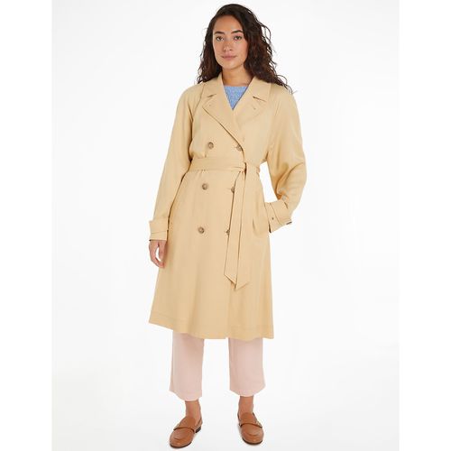 Trench Lungo Fluido Maniche Lunghe Donna Taglie 36 (FR) - 40 (IT) - tommy hilfiger - Modalova