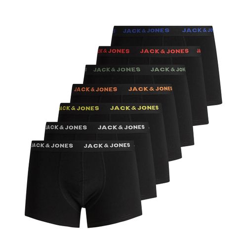 Confezione Da 7 Boxer Tinta Unita Uomo Taglie L - jack & jones - Modalova