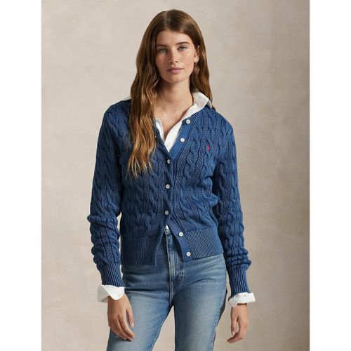 Cardigan Girocollo In Maglia A Trecce Donna Taglie L - polo ralph lauren - Modalova