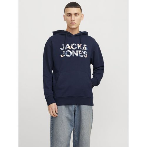 Felpa Con Cappuccio E Logo Relaxed Uomo Taglie S - jack & jones - Modalova