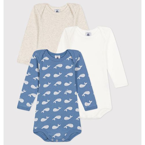 Confezione da 3 body maniche lunghe - PETIT BATEAU - Modalova