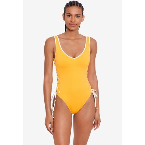 Costume Da Bagno Intero Tipped Solids Donna Taglie M - polo ralph lauren - Modalova