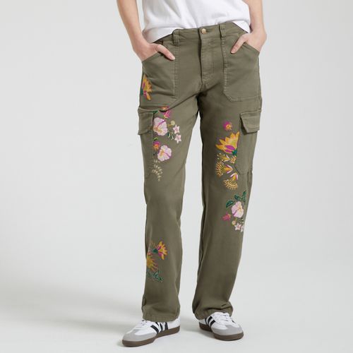 Pantaloni Cargo Con Ricami Floreali Donna Taglie 40 (FR) - 44 (IT) - joe browns - Modalova