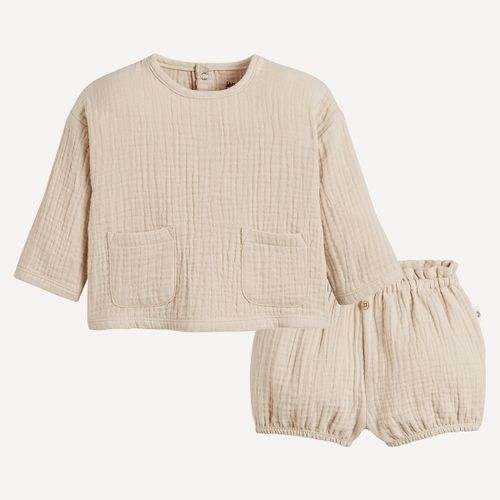 Set Di 2 Pezzi T-shirt E Bloomer In Garza Di Cotone Taglie 1 mese - 54 cm - la redoute collections - Modalova