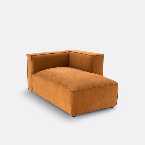 Chaise Longue Modulabile Velluto Texturé, Seven Taglie angolo destro - la redoute interieurs - Modalova