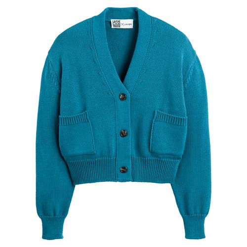 Cardigan Corto In Lana Merino Con Bottoni Donna Taglie S - l’envers x la redoute - Modalova