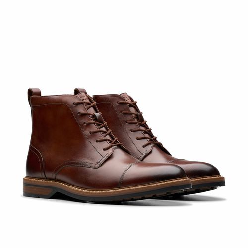 Stivaletti Con Lacci In Pelle Aldwin Uomo Taglie 44 - clarks - Modalova