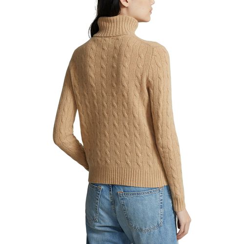 Maglione Collo A Dolcevita A Trecce Logo Al Petto Donna Taglie XL - polo ralph lauren - Modalova