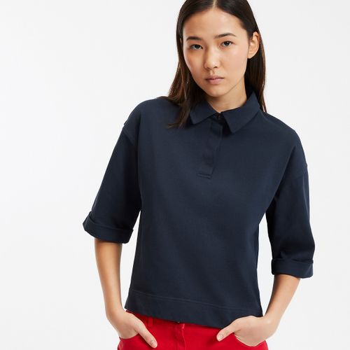 T-shirt A Maniche Corte Con Scollo A Polo Donna Taglie XS - la redoute collections - Modalova