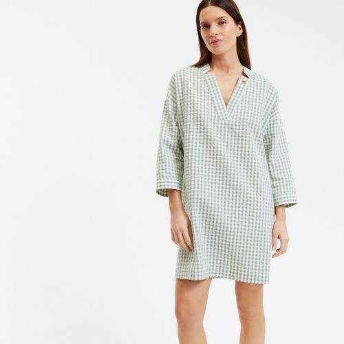 Camicia da notte con stampa gingham - LA REDOUTE COLLECTIONS - Modalova