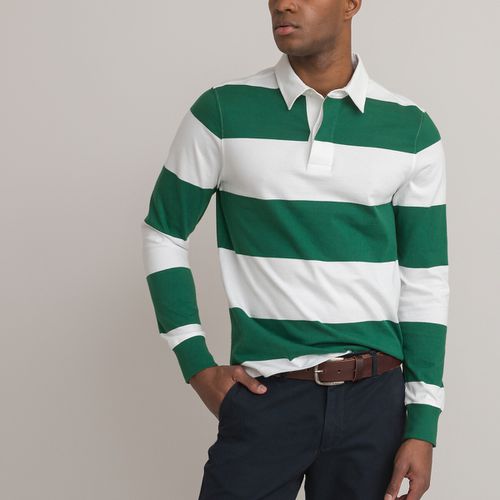 Polo in cotone a righe, maniche lunghe - LA REDOUTE COLLECTIONS - Modalova