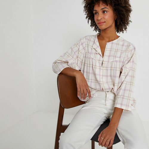 Camicia ampia girocollo, a quadri - LA REDOUTE COLLECTIONS - Modalova