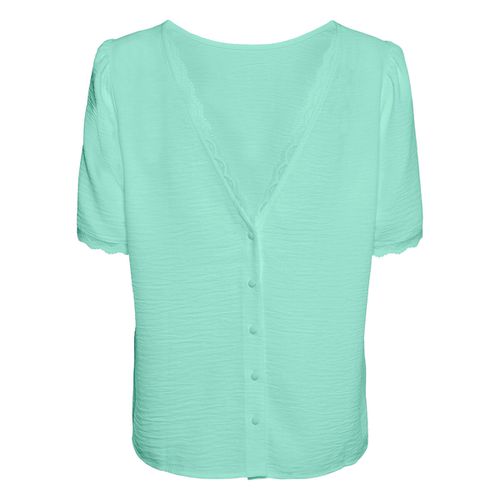 Blusa a maniche corte, scollo rotondo - VERO MODA - Modalova