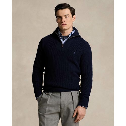 Maglione Collo Alto Mezza Cerniera Cotone Lana Uomo Taglie S - polo ralph lauren - Modalova