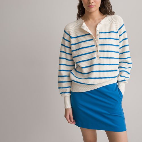 Maglia Collo Tunisino In Maglia Perlata, A Righe Donna Taglie XL - la redoute collections - Modalova