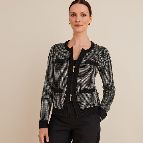 Cardigan Scollo Rotondo In Maglia Grossa Donna Taglie 34/36 (FR) - 38/40 (IT) - anne weyburn - Modalova