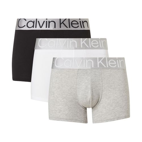 Confezione Da 3 Boxers Tinta Unita Maxi Logo Alla Cintura Taglie S - calvin klein underwear - Modalova