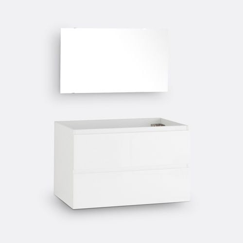 Mobile sotto lavabo sospeso + specchio L80 cm, Pacci - SO'HOME - Modalova