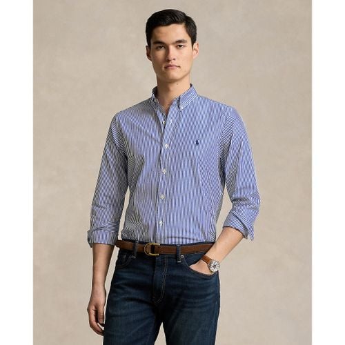 Camicia Slim A Righe Popeline Logo Ricamato Uomo Taglie M - polo ralph lauren - Modalova