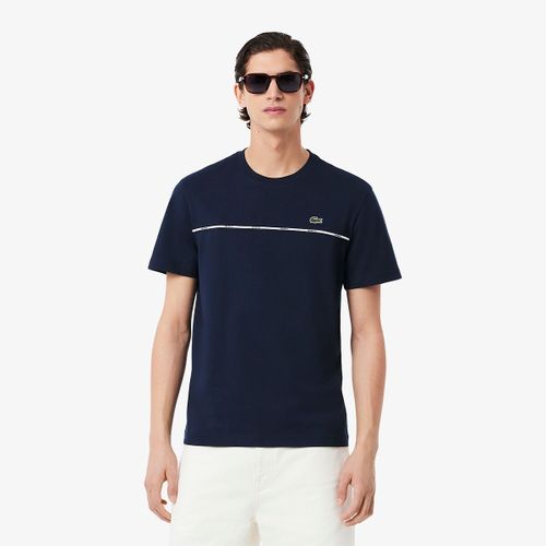 T-shirt In Jersey Con Profili - lacoste - Modalova