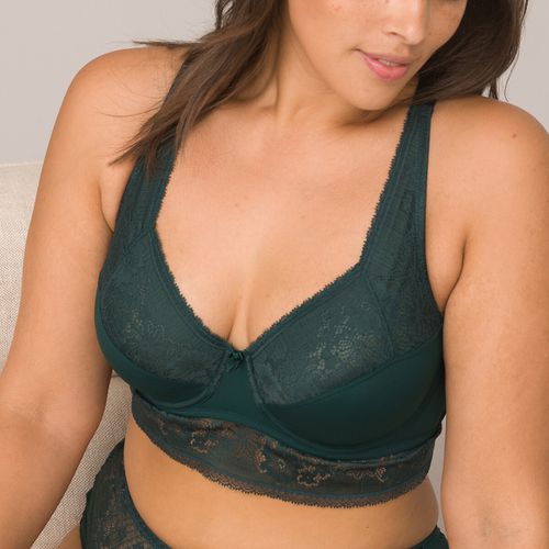 Reggiseno Foulard In Pizzo, Ebony Donna Taglie 4 C - la redoute collections plus - Modalova