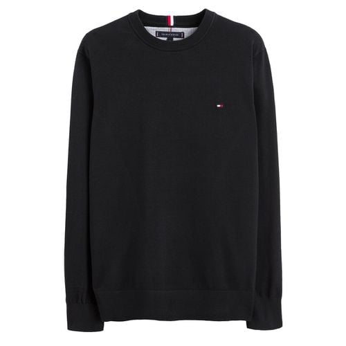 Pull girocollo logo al petto - TOMMY HILFIGER - Modalova