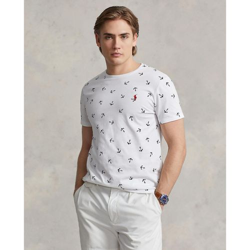 T-shirt jersey stampato maniche corte attillata - POLO RALPH LAUREN - Modalova