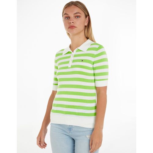 Polo a righe a maniche corte - TOMMY HILFIGER - Modalova