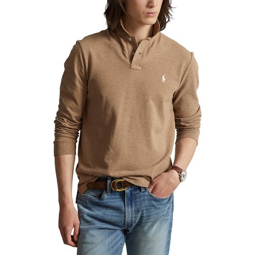 Polo Dritta Custom Fit Maniche Lunghe Uomo Taglie L - polo ralph lauren - Modalova