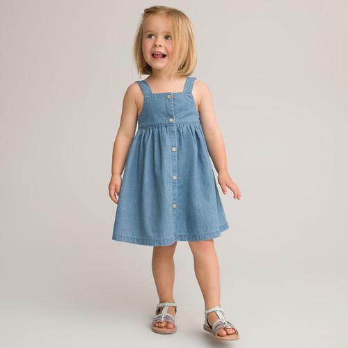 Abito Con Bretelle In Denim Taglie 3 mesi - 60 cm - la redoute collections - Modalova