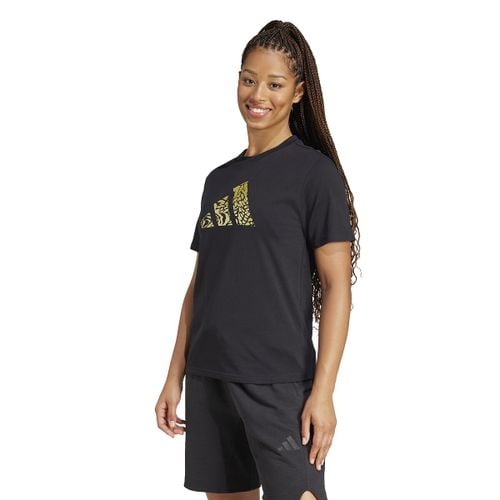 T-shirt Con Ampio Logo Dorato Donna Taglie XS - adidas sportswear - Modalova