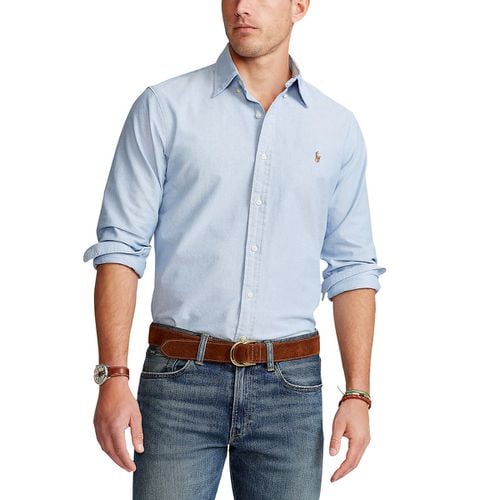 Camicia dritta custom fit in oxford stretch - POLO RALPH LAUREN - Modalova