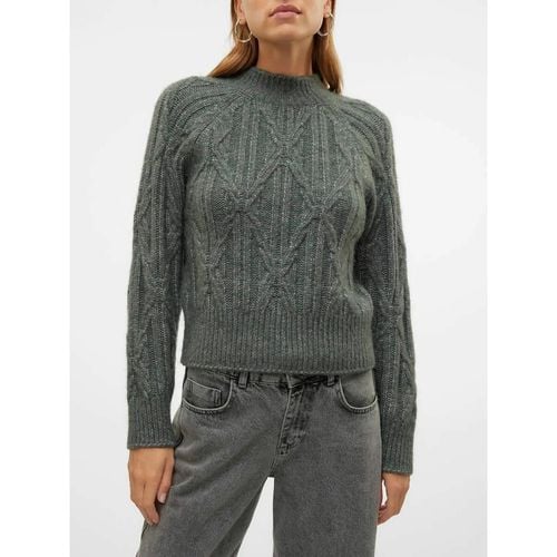 Maglione con collo alto, maglia a trecce - VERO MODA - Modalova