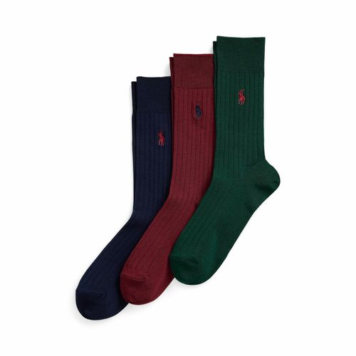 Confezione Da 3 Paia Di Calze Cotone Egiziano Uomo Taglie 39/42 - polo ralph lauren - Modalova