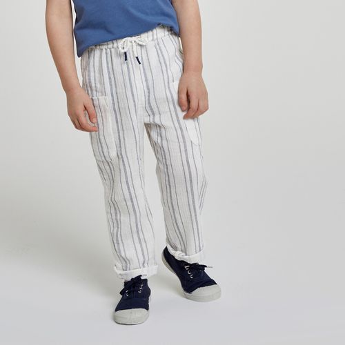 Pantaloni da jogging a righe in cotone garzato - LA REDOUTE COLLECTIONS - Modalova