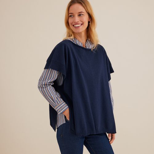 Poncho girocollo in fine maglia - ANNE WEYBURN - Modalova