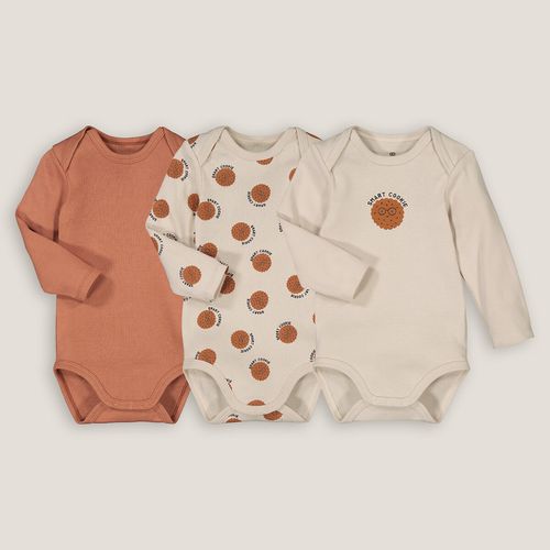 Confezione Da 3 Body A Maniche Lunghe, Tema Biscotti Taglie 1 mese - 54 cm - la redoute collections - Modalova