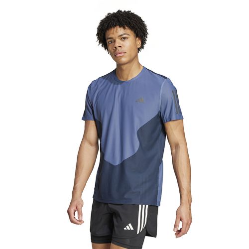 T-shirt da running bi-color con piccolo logo - adidas Performance - Modalova