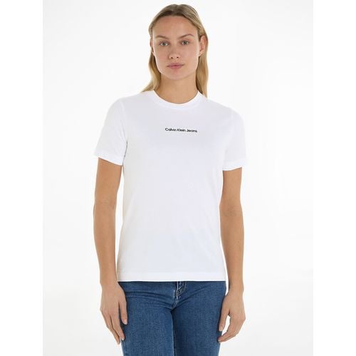 T-shirt Girocollo Maniche Corte Donna Taglie L - calvin klein jeans - Modalova