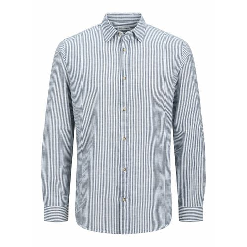 Camicia dritta in cotone e lino - JACK & JONES - Modalova