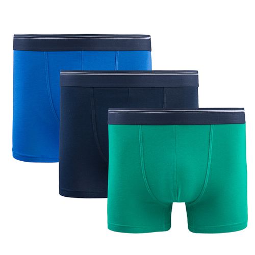 Confezione Da 3 Boxer Tinta Unita Uomo Taglie L - la redoute collections - Modalova