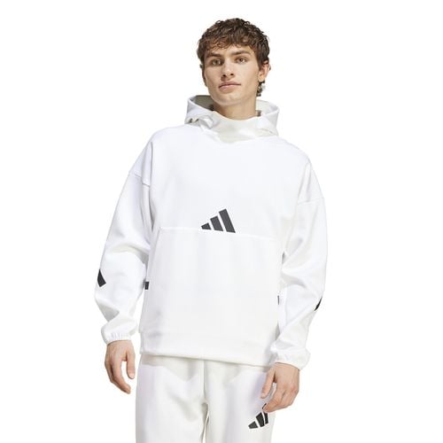 Felpa Con Cappuccio Con Patch Logo In Silicone Uomo Taglie M - adidas sportswear - Modalova