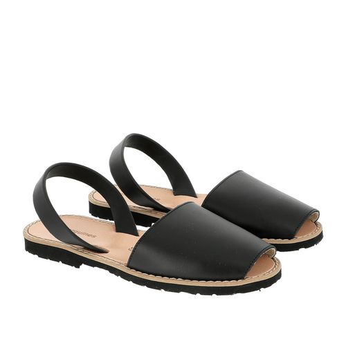 Sandali In Pelle Tacco Piatto Avarca Cuir Blanco Donna Taglie 37 - minorquines - Modalova